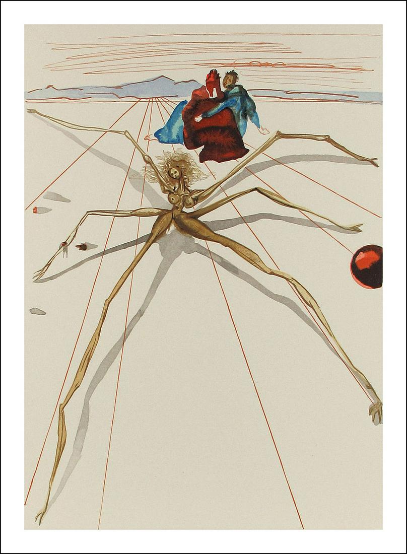 Salvador Dali woodcut Purgatory 17 Divine Comedy (1 of 1)