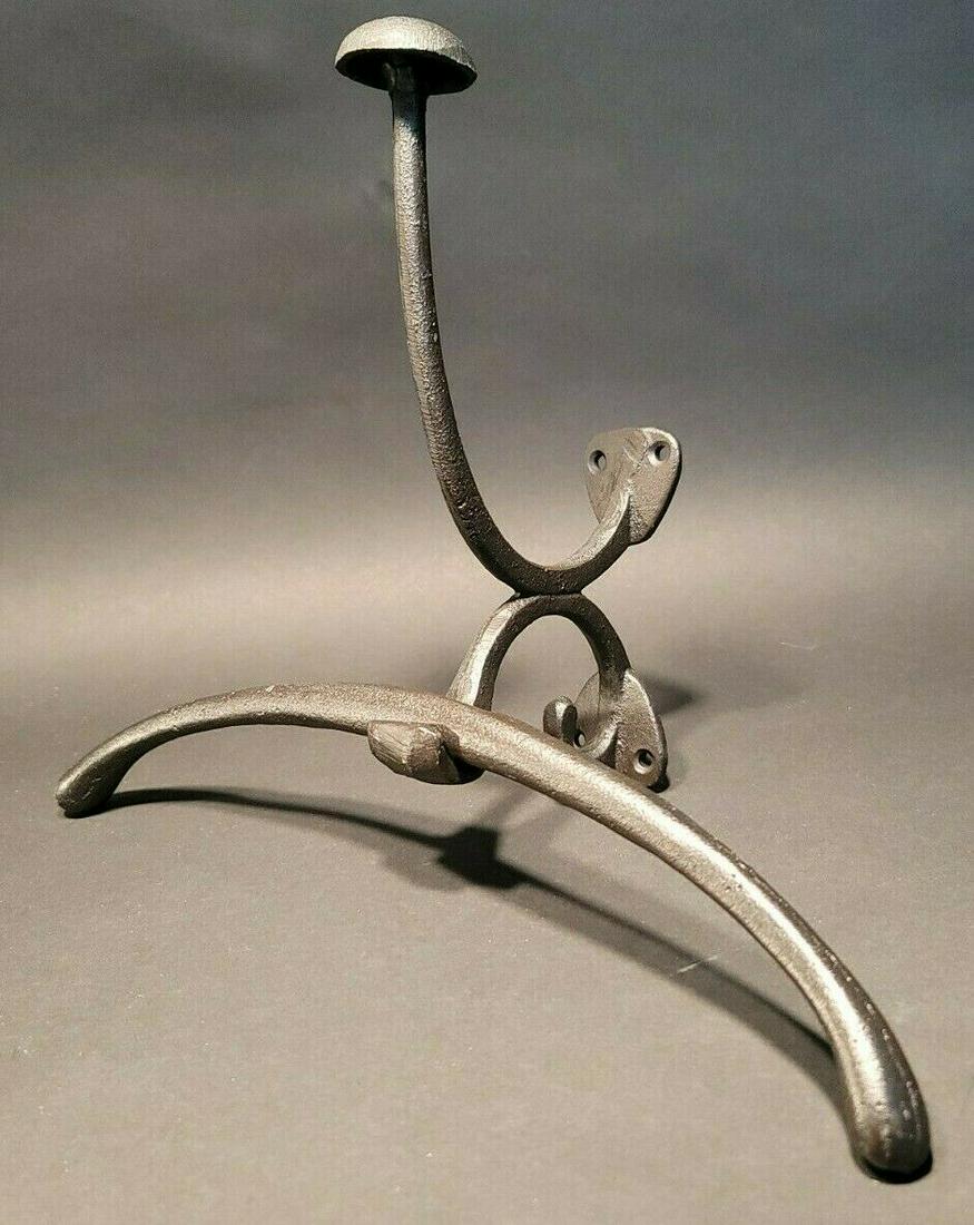 French Cast Iron Butler Wall Mount Coat Hook Hanger (1 of 12)