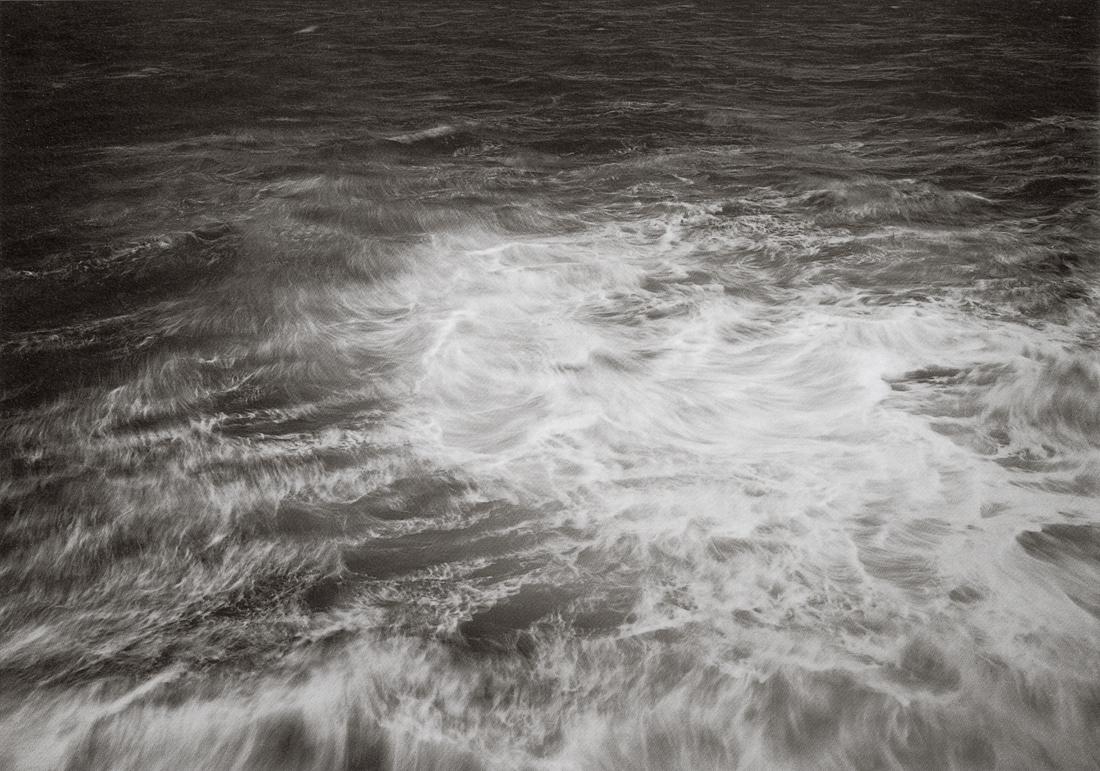 THOMAS JOSHUA COOPER - West (The Furthest Point): Artist: Thomas Joshua Cooper Title: West (The Furthest Point), The Atlantic Ocean, 1990 Medium: Photo Litho, 1997, Italy Dimensions: 8.6x6.05" Description: Heat Wax Mounted on 8.5x11" Conservation Boa