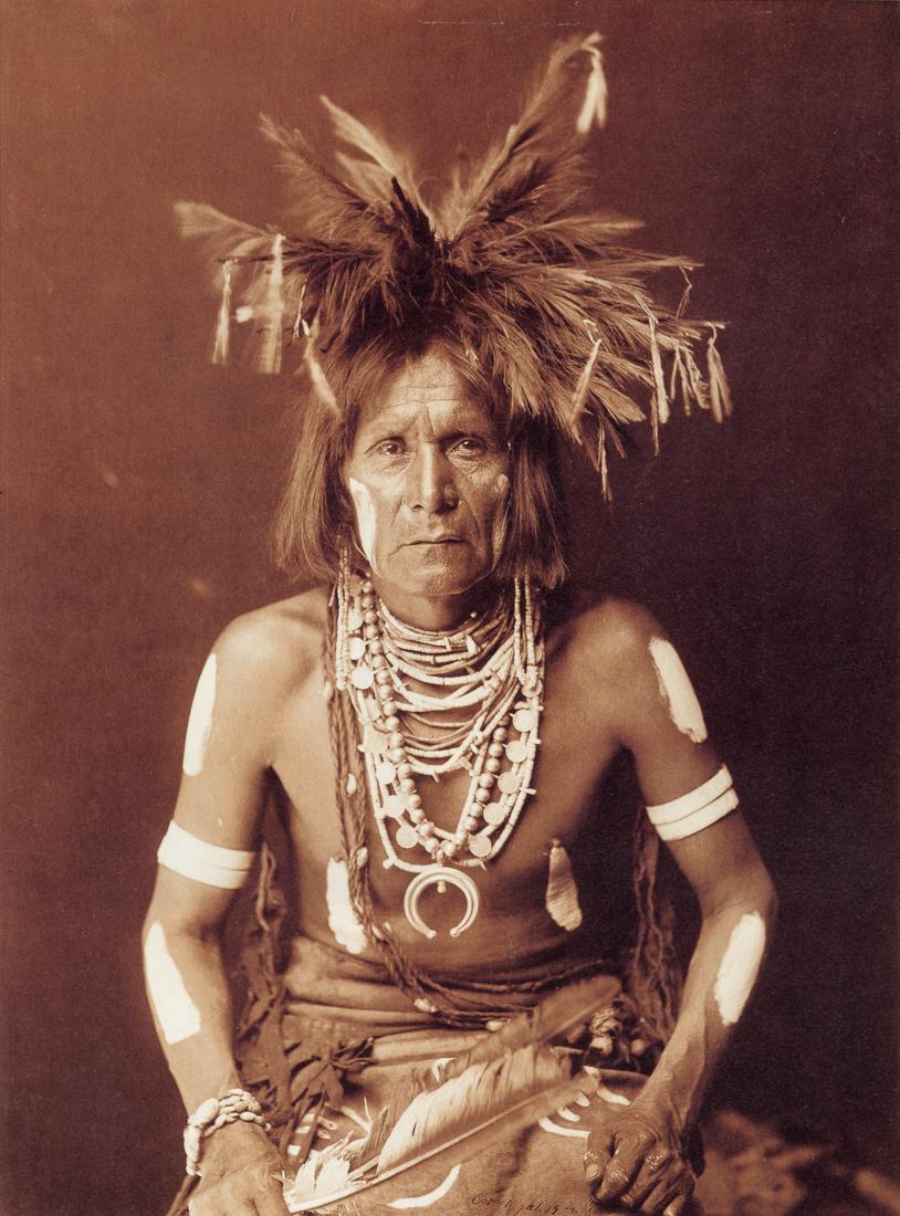 EDWARD CURTIS - A Snake Priest, Hopi, 1900 (1 of 1)