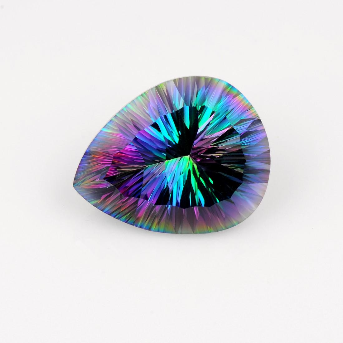 31.00 Carat Multi Color Pear Mystic Topaz Loose Gemstone 1 Pieces (1 of 7)