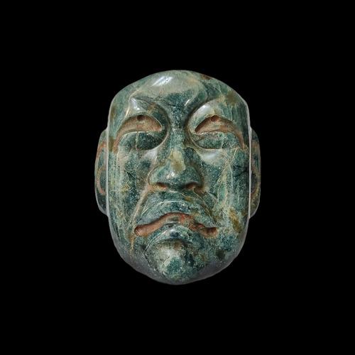 OLMEC BLUE GREEN JADE MASKETTE (1 of 5)