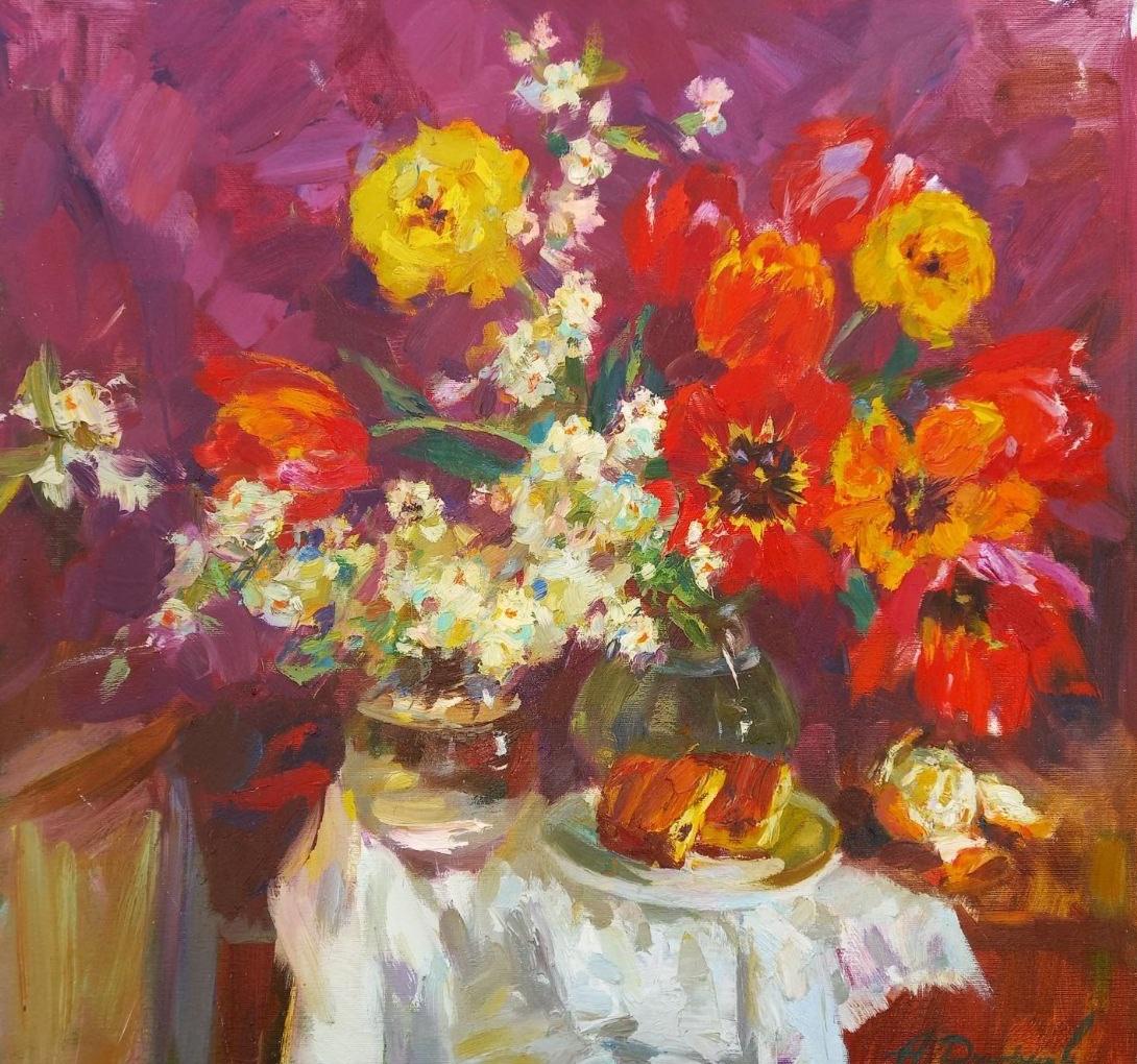 Oil painting Tulips Alex Ditriev (1 of 10)