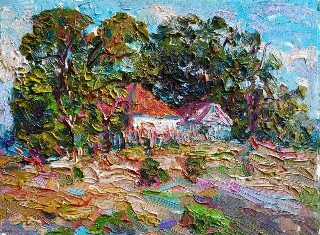 Oil painting June Sergey Ivanovich: 07AL Painter: Sergey Ivanovich Animov Sіze: 22x30 cm/8.6x11.8 inches Components:oil,cardboard Original painting from our collection About the artist: Serhiy Ivanovych was born on May 12, 1959. K