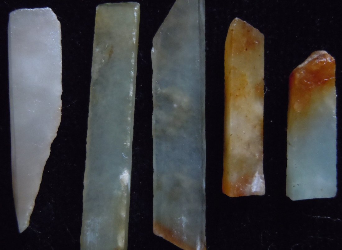 7.05 GRAM SET OF 5 GENUINE JADEITE JADE (1 of 6)