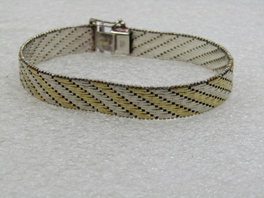 Vintage Milor Sterling Riccio Mesh Bracelet, 7.5", 10.5mm (1 of 7)