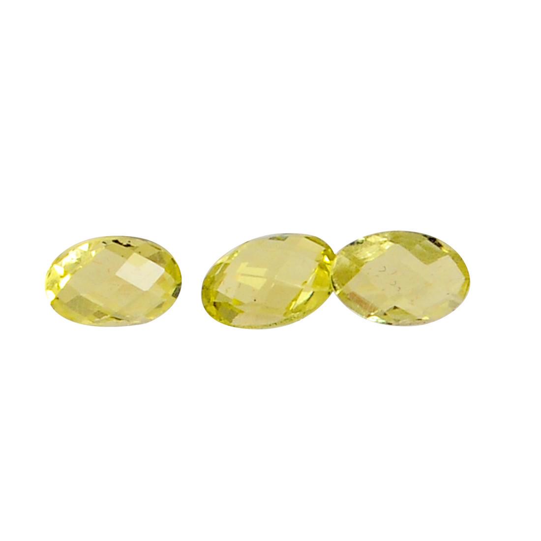 Oval Shape Yellow Color 1.25 Carat Natural Lemon Quartz Loose Gemstone 3 Pieces: No Reserve! Title: Oval Shape Yellow Color 1.25 Carat Natural Lemon Quartz Loose Gemstone 3 Pieces Brand: Oplenti LLC Gemstones: Lemon Quartz Carat Weights: 1.25 Size/Dimensions: 2.5x6x4 Shipping: Dom