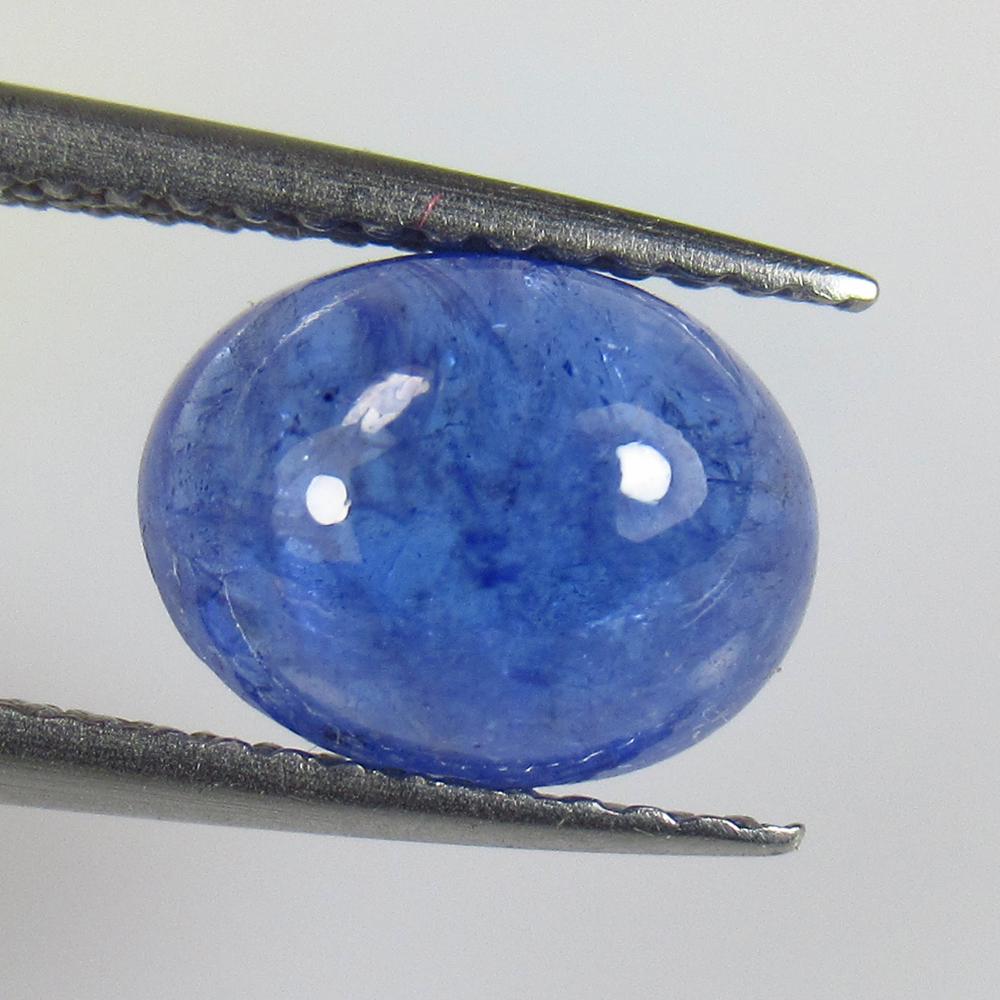 2.63 Ctw Natural Tanzanite Oval Cab: No Reserve! Title: 2.63 Ctw Natural Tanzanite Oval Cab Stone Clarity: Semi-Transparent Gemstones: Tanzanite Carat Weights: 2.63 Size/Dimensions: 9.20 x 7.10 x 4.50 mm Additional Information: Top Quali