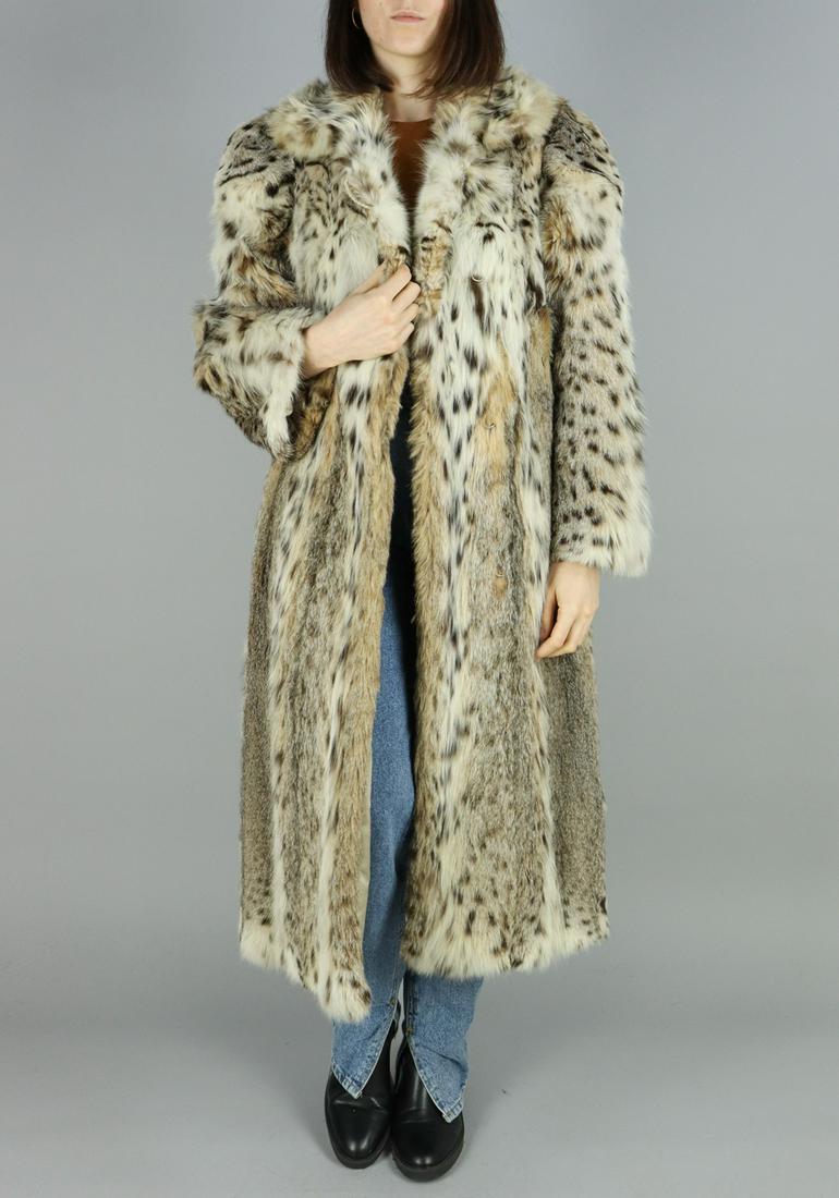 LUXURY CANADIAN LYNX FUR COAT EU: L; US: 16 (1 of 11)