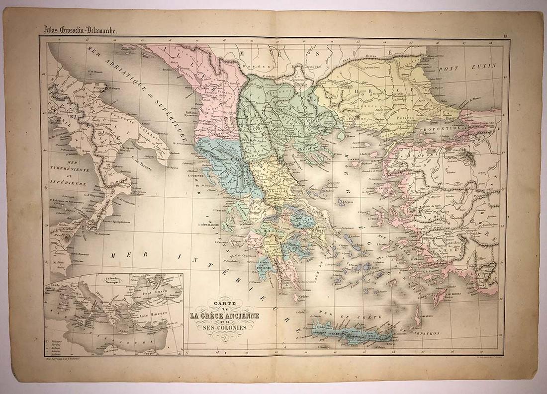 Carte De La Grece Ancienne Et De Ses Colonies (1 of 1)