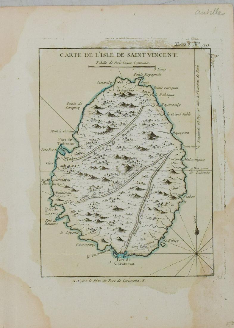 1764 Bellin Map of St Vincent, Lesser Antilles -- Carte de L'Isle de Saint Vincent (1 of 1)
