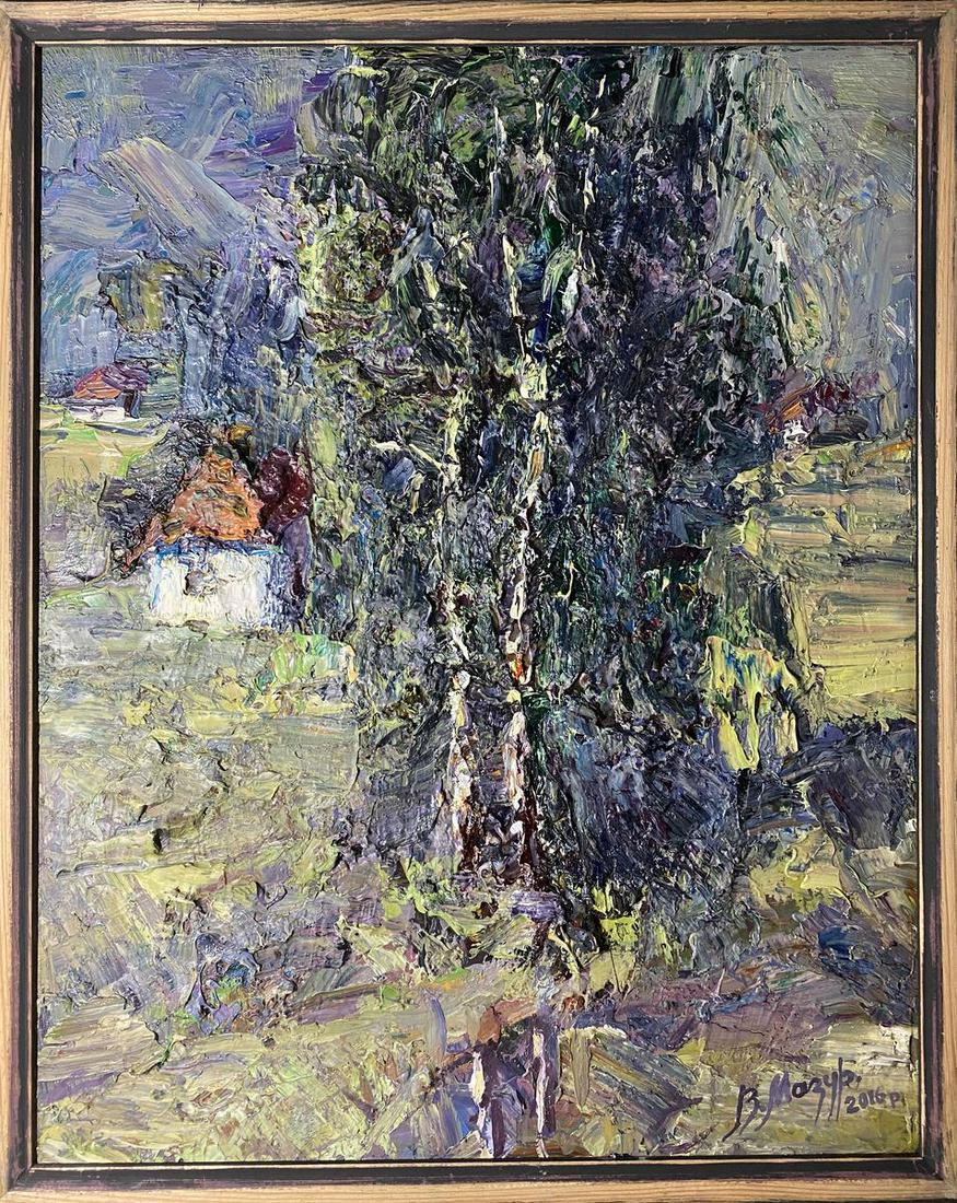 Oil painting Birches Mazur Vladimir: №43AAA *** ABOUT THIS PAINTING *** * TITLE: "Birches" * ARTISTS: Mazur Vladimir * SIZE: 50x40 cm/'19.68x15.74 inches' * MEDIUM: oil, canvas * HAND PAINTED: Original painting from our collection 