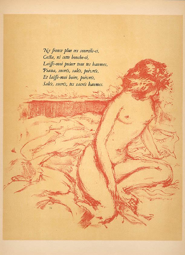 Pierre Bonnard Lithograph 169, Parallelement 1952 (1 of 1)