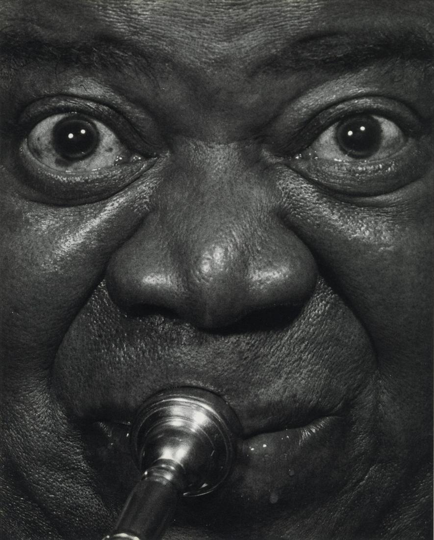 PHILIPPE HALSMAN - Louis Armstrong: Artist: Philippe Halsman Title: Louis Armstrong Medium: Photo Litho, 1983, USA Dimensions: 10.45x13" Description: Heat Wax Mounted on 14x18" Conservation Board Artist Bio: Philippe Halsman was an Amer