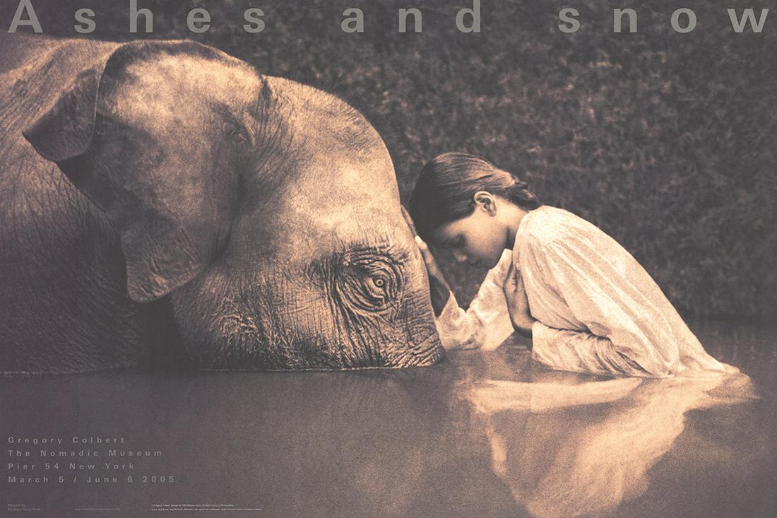 Gregory Colbert - Girl with Elephant - 2005 Offset Lithograph 24" x 36": Lot Title: Gregory Colbert - Girl with Elephant - 2005 Offset Lithograph 24" x 36" Artist: Gregory Colbert Title: Girl with Elephant Description: "Girl with Elephant" by Gregory Colbert, 2005 Unsigned