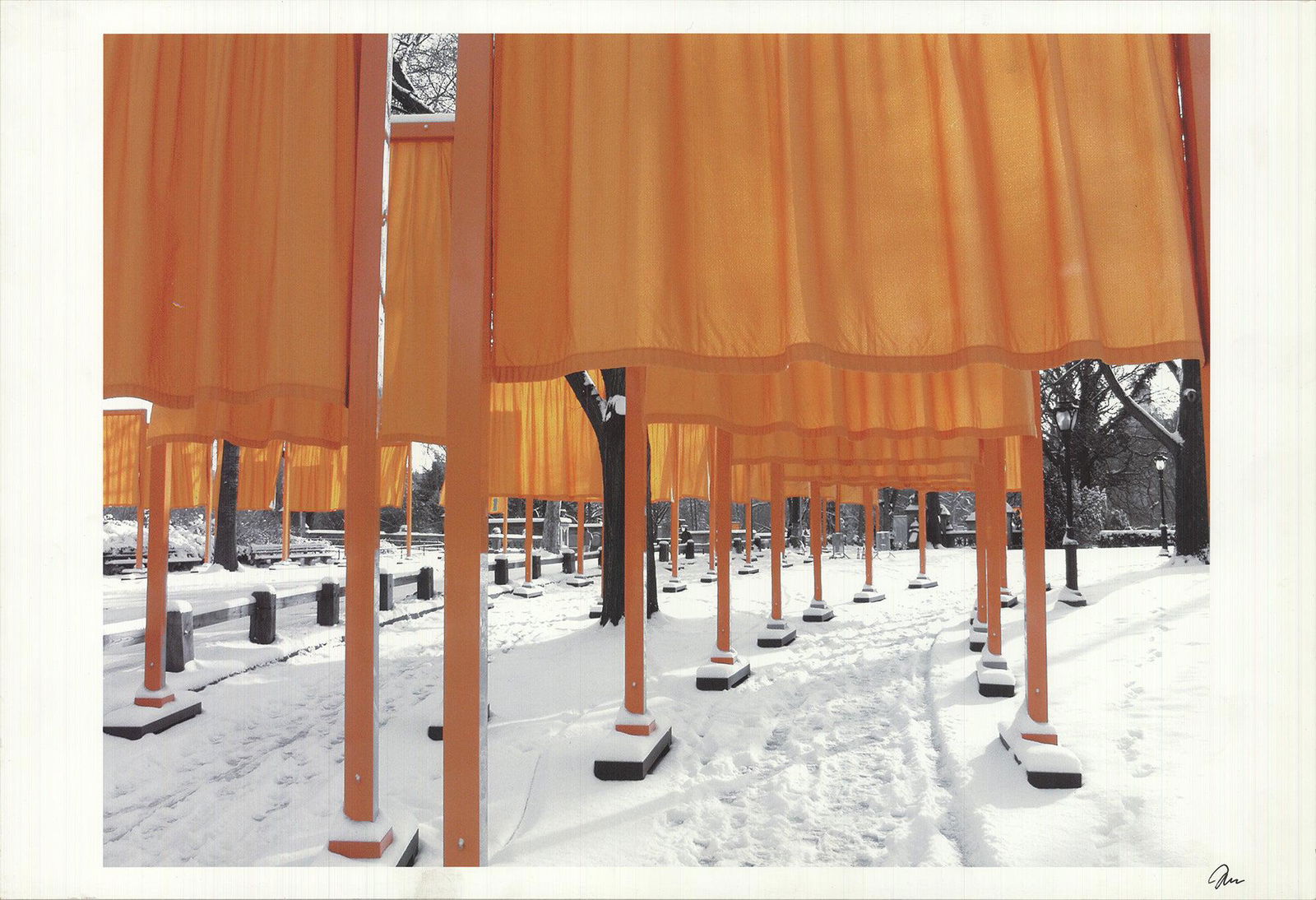 Javacheff Christo - Project for the Gates in Snow - Giclee 13" x 19" (1 of 3)