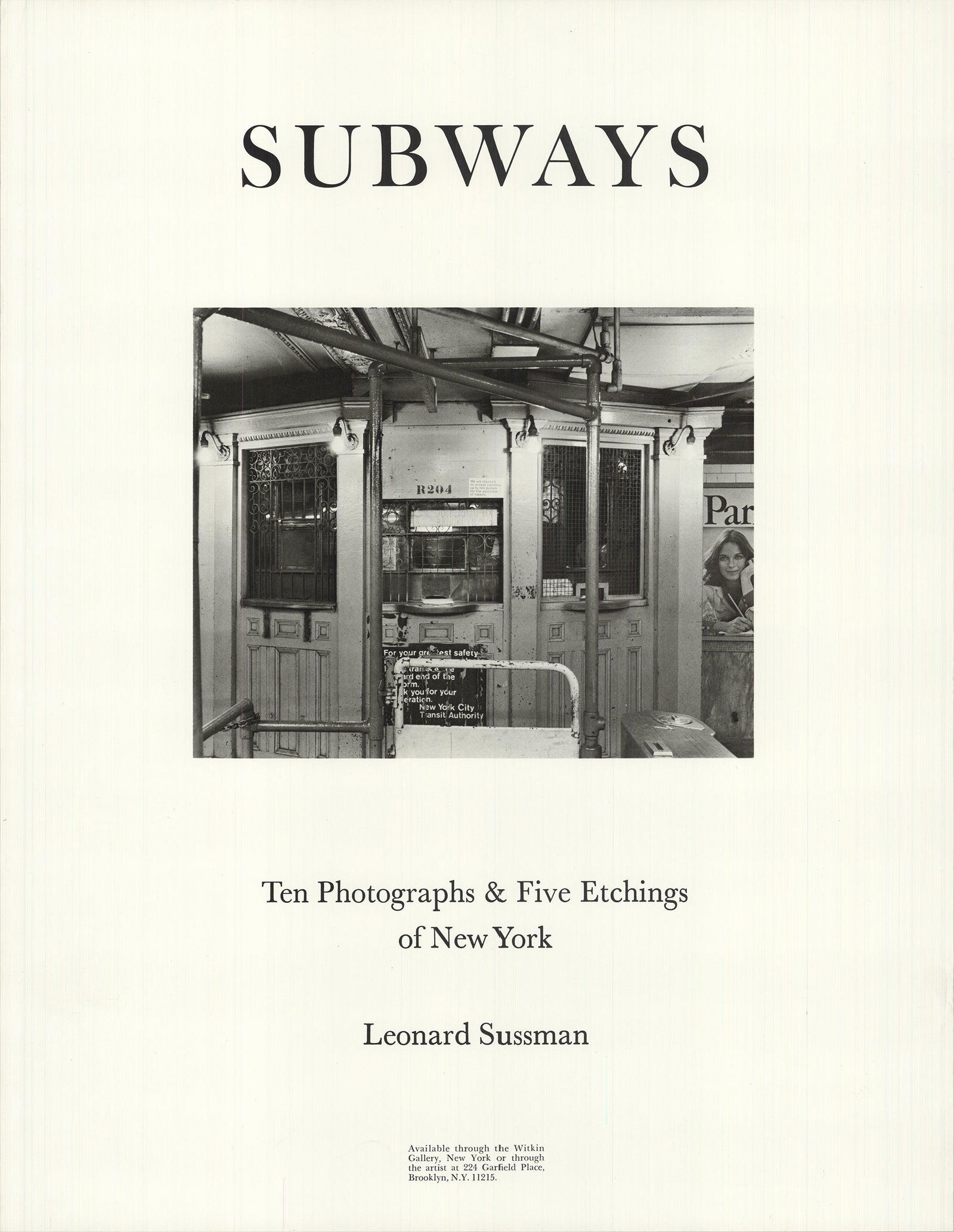 Leonard Sussman - Subways - 1977 Offset Lithograph 18" x 14" (1 of 1)