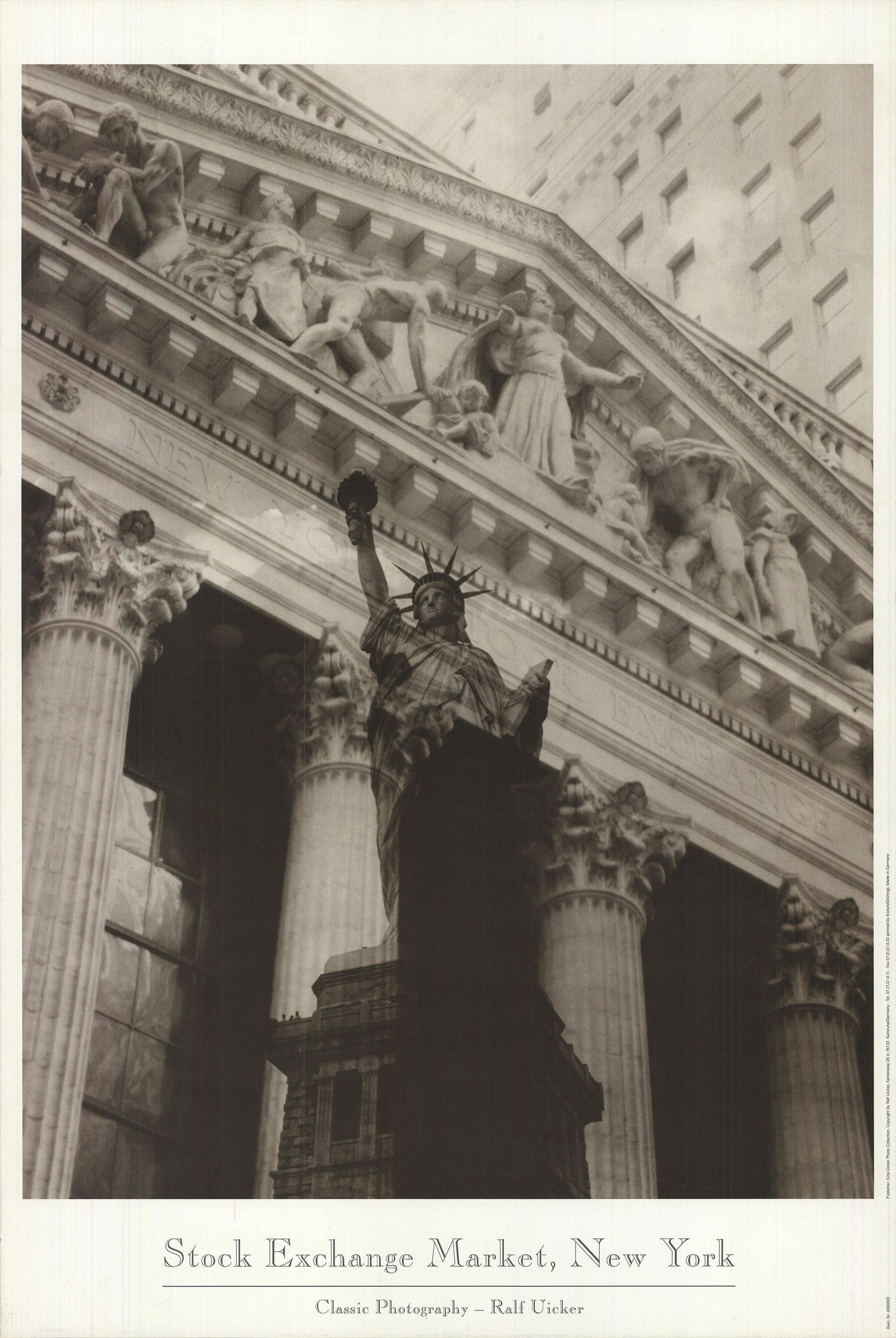 Ralf Uicker - Stock Exchange Market, New York - 2000 Offset Lithograph 23.5" x 15.75" (1 of 3)