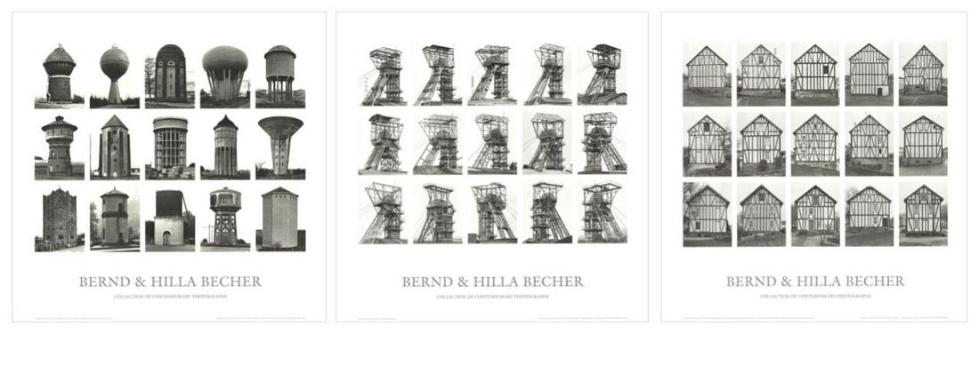 Bundle- 3 Assorted Bernhard and Hilla Becher Posters (1 of 3)
