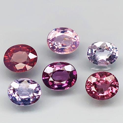 Lot of 6 Natural Oval Spinels Mogok Unheated: Title: Lot of 6 Natural Oval Spinels Mogok Unheated Gemstones: Spinel Carat Weights: 1,68 Size/Dimensions: 4,5 x 4 to 4 x 3,5 mm Additional Information: Transparency: transparent with inclusions. Natu