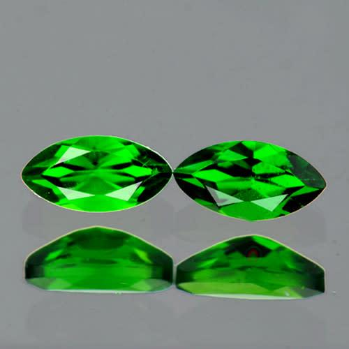 Pair of Tsavorite 0.34tcw Marquise AAA Green VVS: Title: Pair of Tsavorite 0.34tcw Marquise AAA Green VVS Additional Information: 1 x Pair (2 Stones) of Tsavorite 0.34tcw Marquise AAA Green VVS - Shape: Marquise - Weight: 0.34tcw - Colour: AAA Green