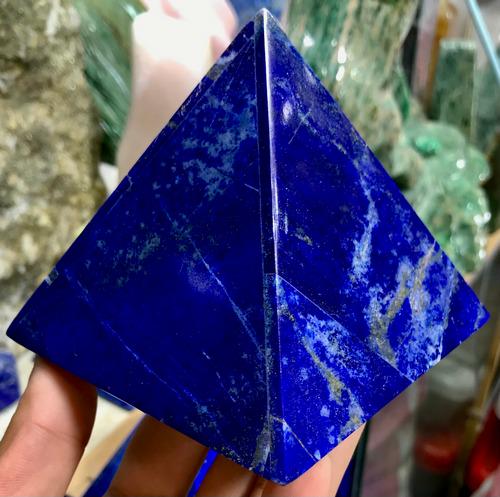 3.5 Inches Lapis Lazuli Pyramid Hand Crafted, Paper-weight, Table Decor (1 of 5)
