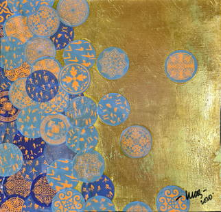 Mas Oksana - G3 (project "Mars - thousands kisses depp"): Artist/Title:Mas Oksana - G3 (project "Mars - thousands kisses depp") Date:2020 Medium:canvas, acrylic, plastic, author technique, author's stickers Dimensions:38 x 40 cm Description:Oksana Mas is a c