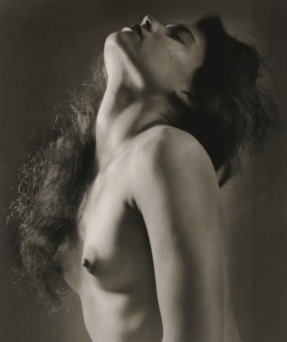 RUTH BERNHARD - Neck Study, 1958: Artist: RUTH BERNHARD Print Title: Neck Study, 1958 Medium: Authentic Vintage Duotone Photoengraving Printed in USA in 1980’s Image Size approx: 9 x 7.75” Ruth Bernhard (1905 – 2006)