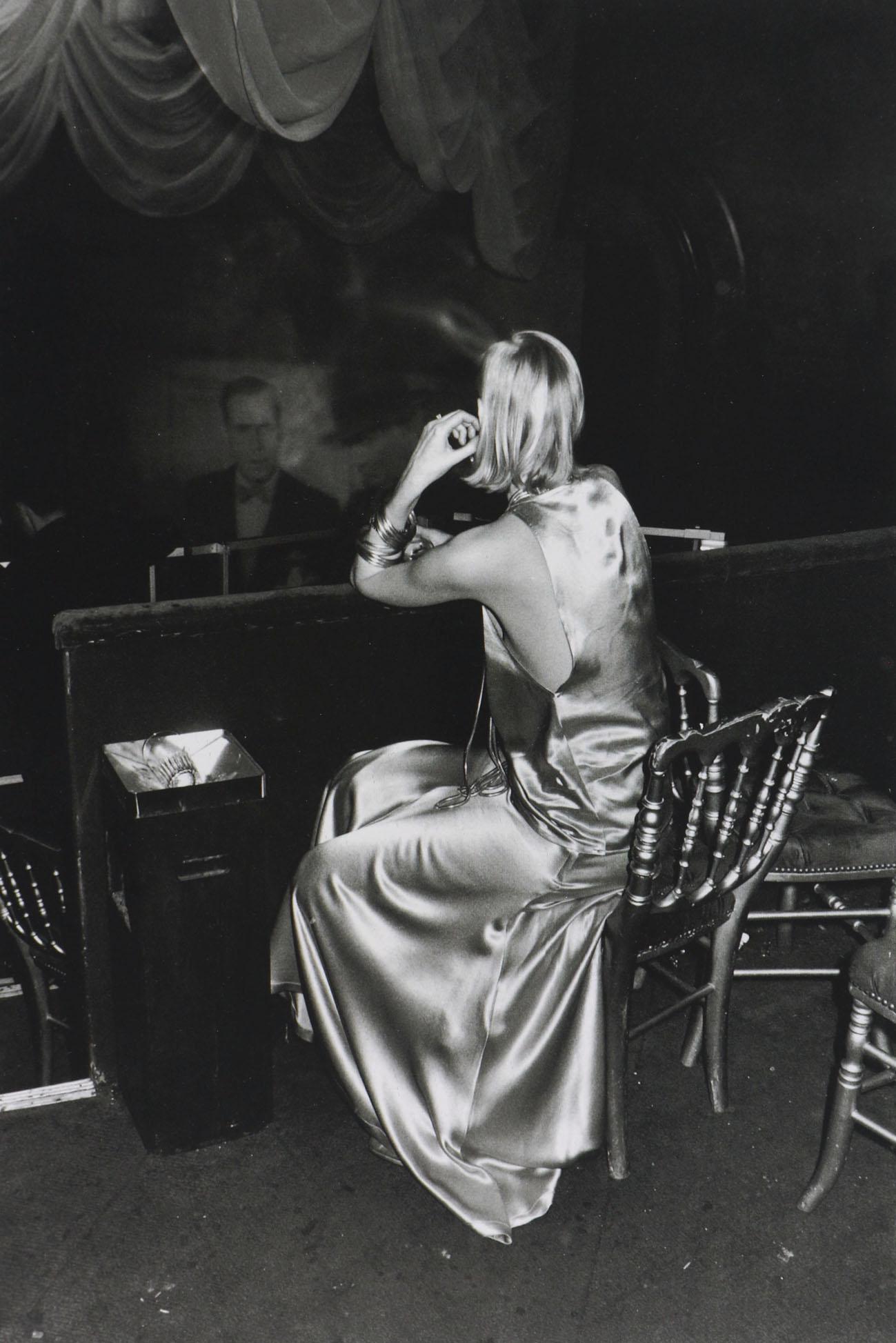 MICHEL MAIOFISS - La fille au satin, Le Palace, 1983: Artist: MICHEL MAIOFISS Print Title: La fille au satin, Le Palace, 1983 Printing Date: 1990s Medium: Photo-lithograph Printed in: France Image Size: approx. 10 x 7” Reserve: $25.00 Shipping: Do