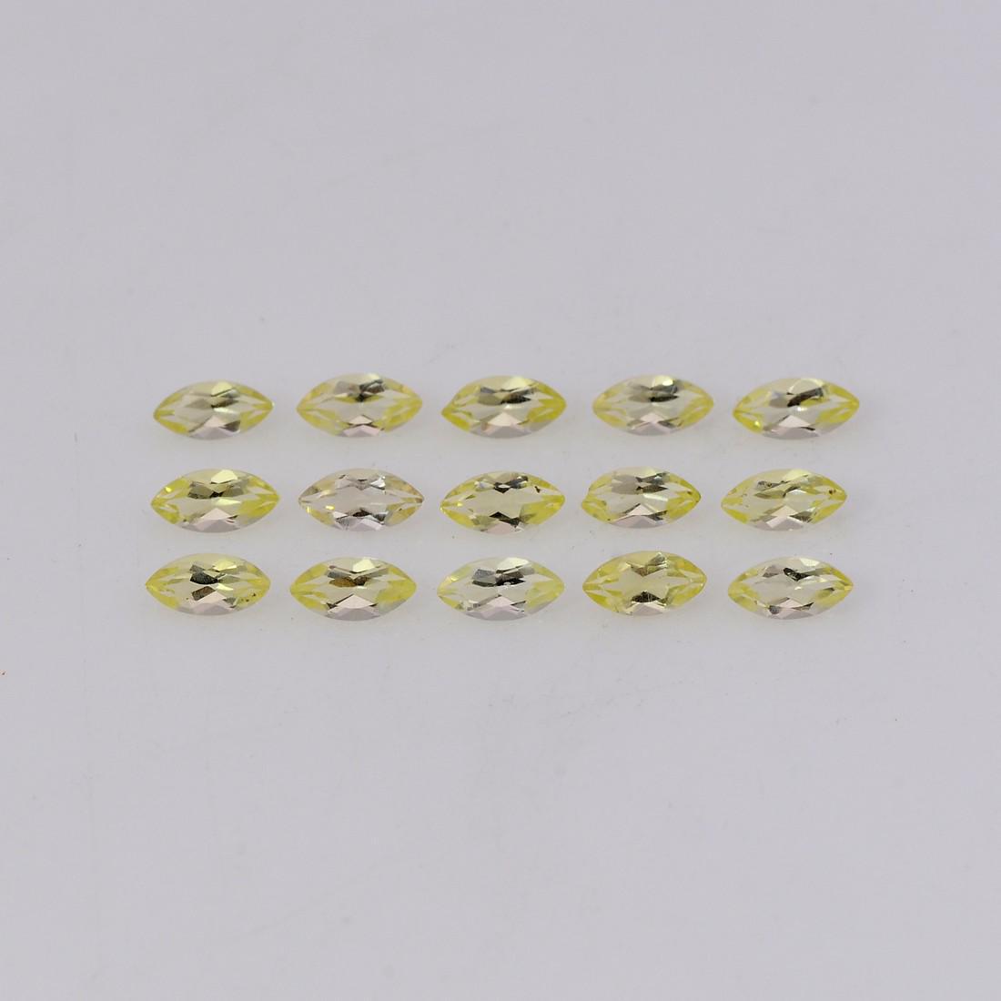 1.8 Carat Yellow Color Marquise Natural Lemon Quartz Loose Gemstone 15 Pieces: No Reserve! Title: 1.8 Carat Yellow Color Marquise Natural Lemon Quartz Loose Gemstone 15 Pieces Additional Information: Specification of Gemstone Stone : Lemon Quartz Shape : Marquise Size : 2H x 5L 
