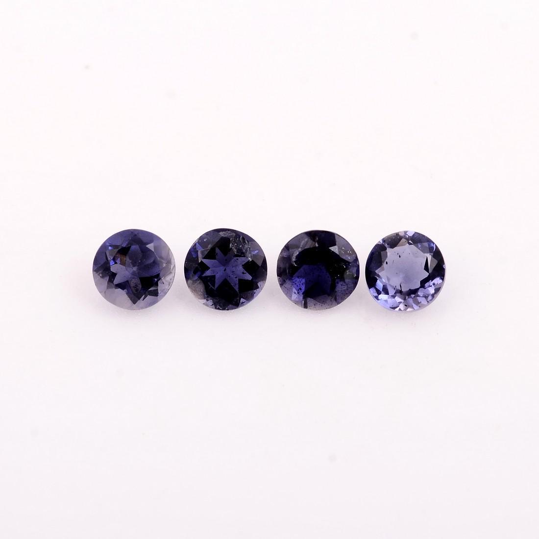 1.7 Carat Blue Color Round Natural Iolite Loose Gemstone 4 Pieces: No Reserve! Title: 1.7 Carat Blue Color Round Natural Iolite Loose Gemstone 4 Pieces Additional Information: Specification of Gemstone Stone : Iolite Shape : Round Size : 3H x 5L x 5W mm Color : Blue