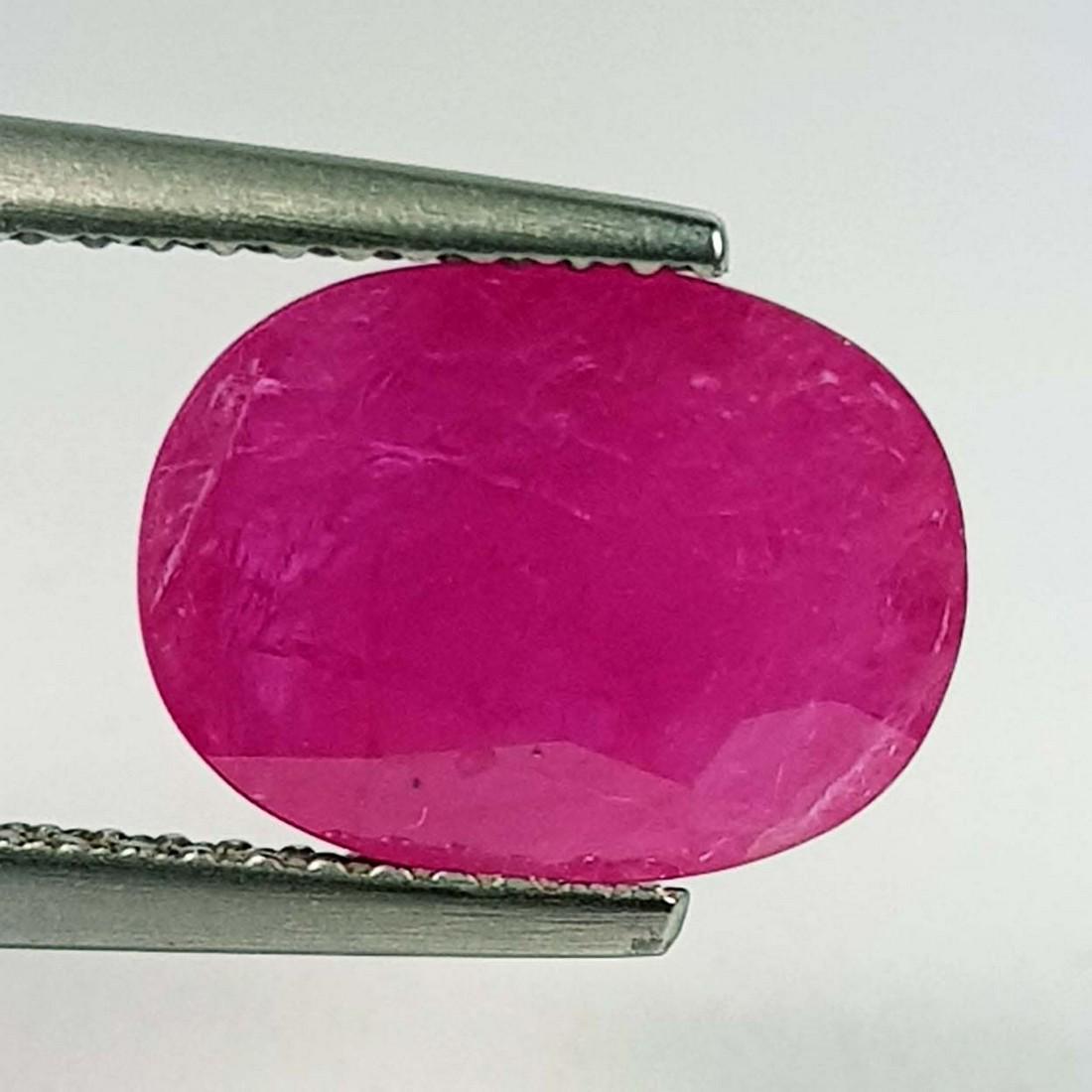 2.86 ct Unheated Natural Burma Ruby: No Reserve! Title: 2.86 ct Unheated Natural Burma Ruby Color/Clarity: Pink / VS-SI Gemstones: Loose Gemstones Carat Weights: 2.86 Size/Dimensions: 11.10 x 8.32 x 3.10 Additional Information: Oval - Bu