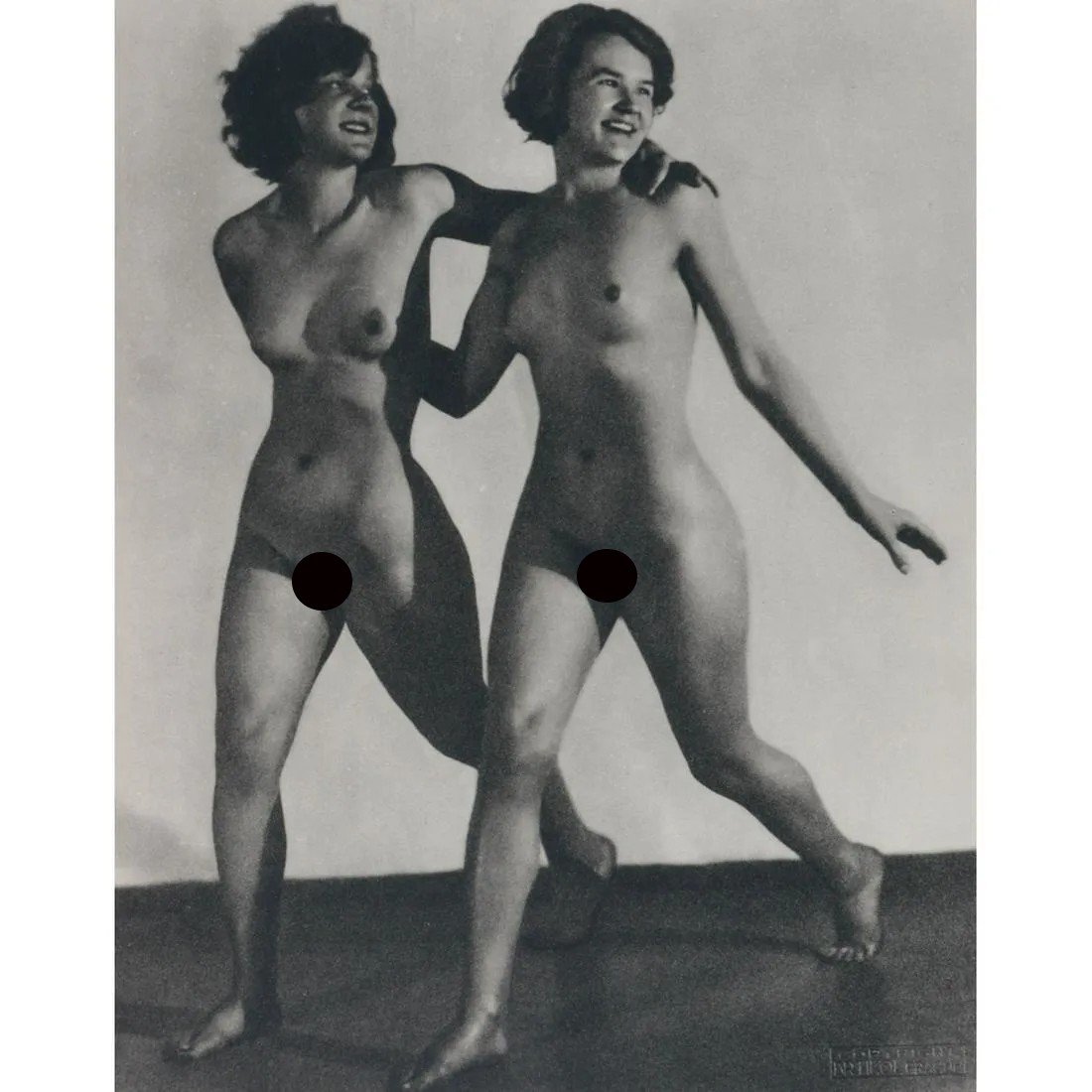 DRTIKOL - Les Filles: Artist: DRTIKOL Print Title: Les Filles Medium: Sheet-fed Gravure Printing Date: 1930's Printed in France Image size approx. 9 x 7 inches Frantisek Drtikol (1883-1961) was a Czech photographer whose p