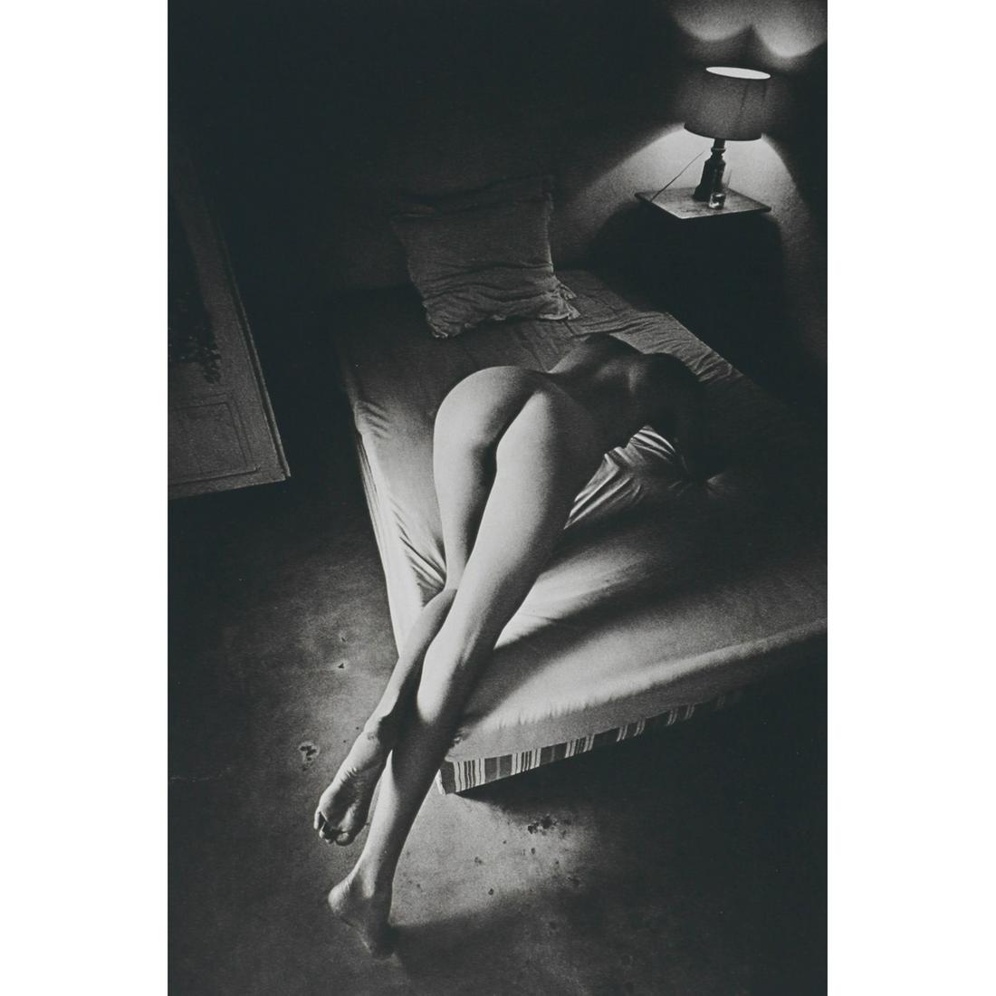 JEANLOUP SIEFF - Nu mou sans un lilas Ile de Ré: Artist: JEANLOUP SIEFF Print Title: Nu mou sans un lilas Ile de Ré Medium: Sheet-Fed Gravure Printing Date: 1980's Printed in Spain Image Size approx: 8.5 x 5.5 inches Jeanloup Sieff (1933-2000) 