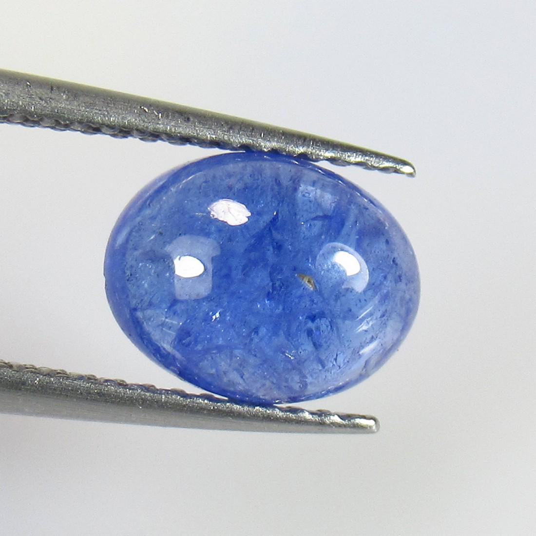 2.31 Ctw Natural Tanzanite Oval Cab: No Reserve! Title: 2.31 Ctw Natural Tanzanite Oval Cab Stone Clarity: Semi-Transparent Gemstones: Tanzanite Carat Weights: 2.31 Size/Dimensions: 9.10 x 7.20 x 4.00 mm Additional Information: Top Quali
