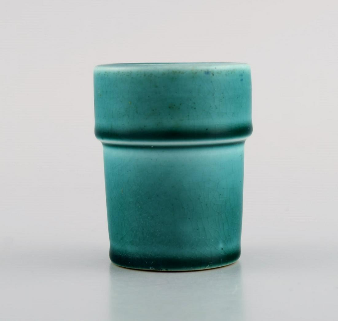 Poul Henningsen (1894-1967) for Royal Copenhagen. Rare miniature vase in glazed ceramics. Beautiful (1 of 5)