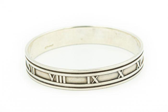 Estate Contemporary Tiffany & Co Sterling Silver Atlas Bangle Bracelet (1 of 7)