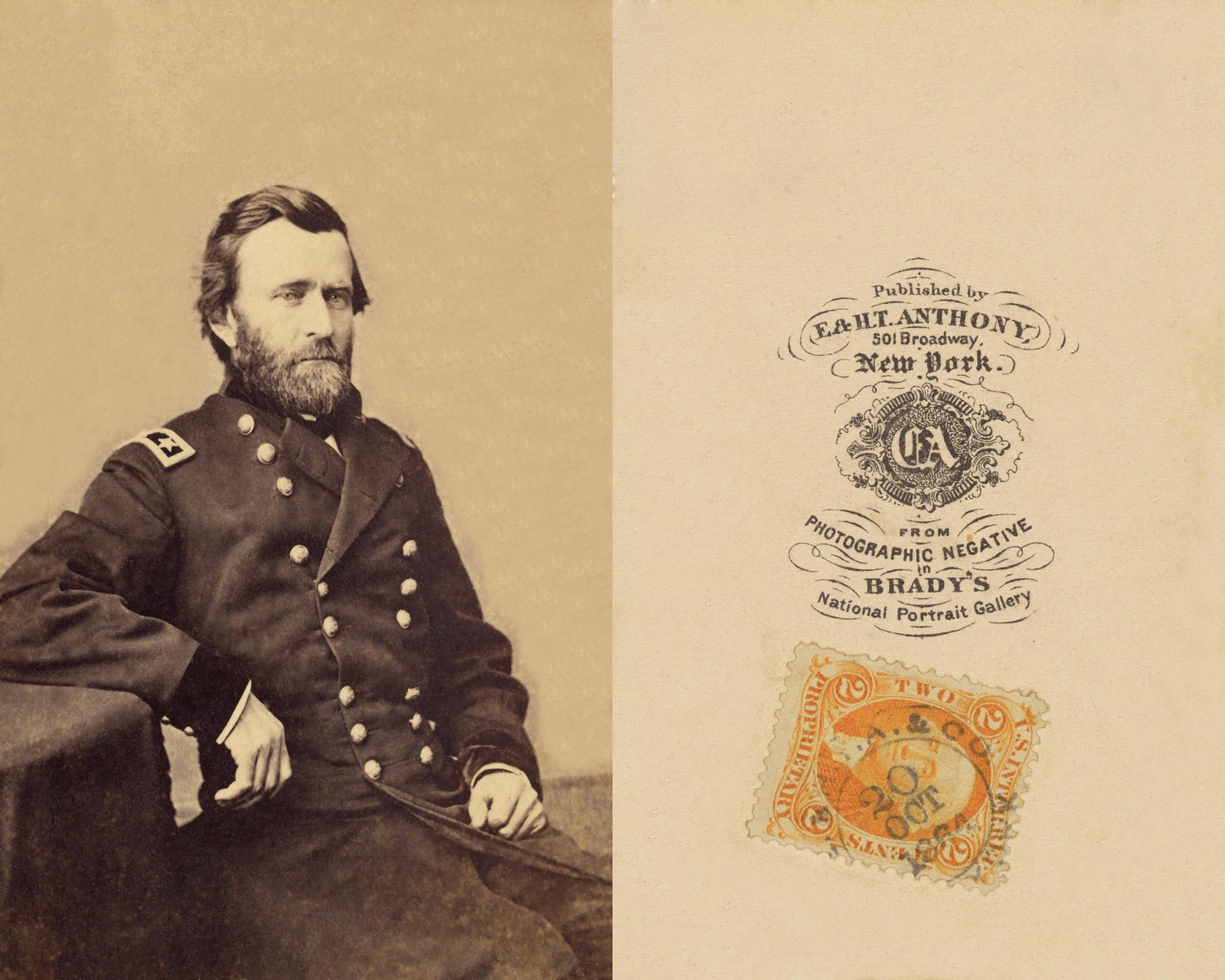 1864, GENERAL ULYSSES S. GRANT (18TH U.S. PRESIDENT), BY MATTHEW BRADY: Title: 1864, GENERAL ULYSSES S. GRANT (18TH U.S. PRESIDENT), BY MATTHEW BRADY Artist/Source: MATTHEW B. BRADY (American, 1823-1896); Brady National Photographic Art Gallery Medium: CONTEMPORARY PHOTOL