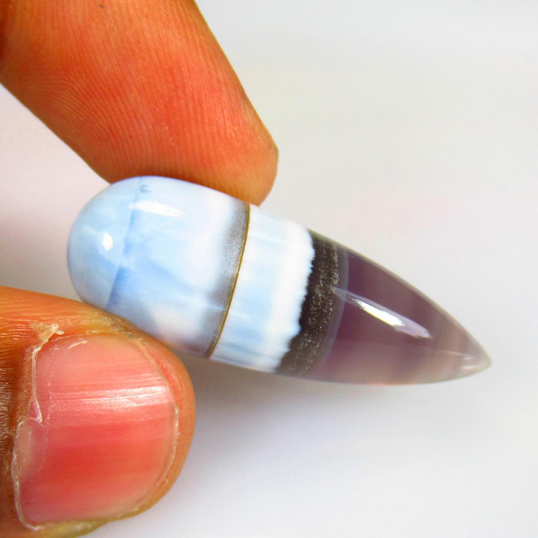 26.09 Ctw Natural Dendrite Opal Pear Cab (1 of 2)