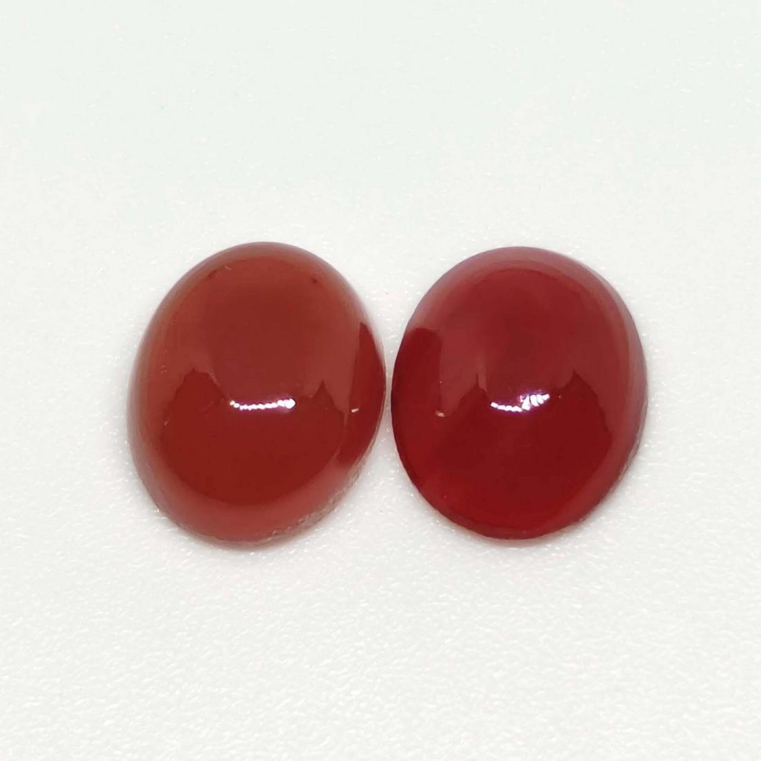 5.20 ct Natural Red Onyx Cabochon Pair (1 of 1)