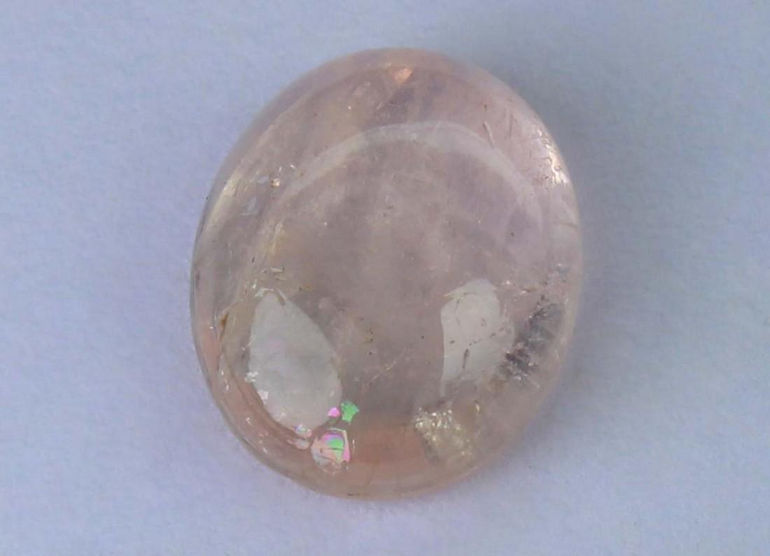 2.43 cts Natural Morganite: No Reserve! Gemstone : Natural Morganite Shape and cut : Oval Cabochon Weight : 2.43 Carats Measurements : 10x8 mm Color : Peach Transparency : Transparent Treatment : No Treatment Origin : India Clar