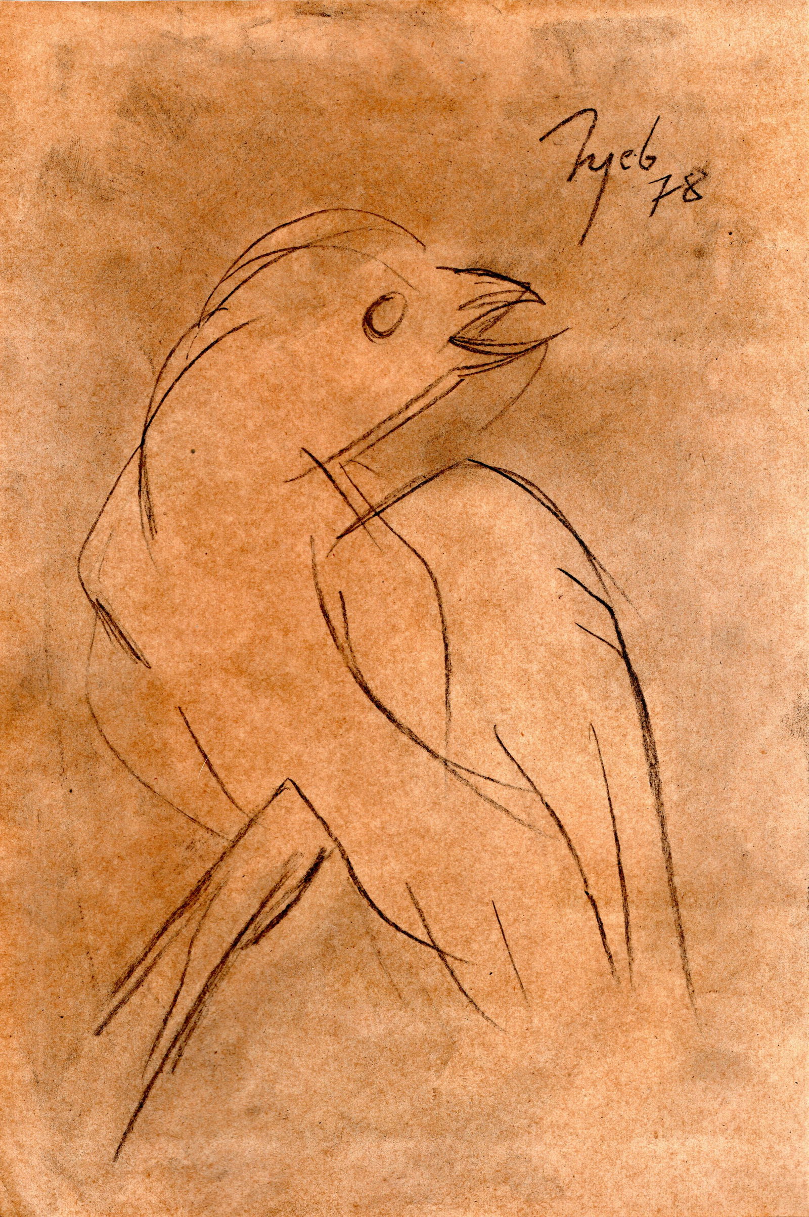 Tyeb Metha (Attributed to) - Drawing on paper: Artist/Title: Tyeb Metha (Attributed to) - Drawing on paper Description: Credited for triggering an interest towards Indian art among contemporary local and international art lovers, Tyeb Mehta is one
