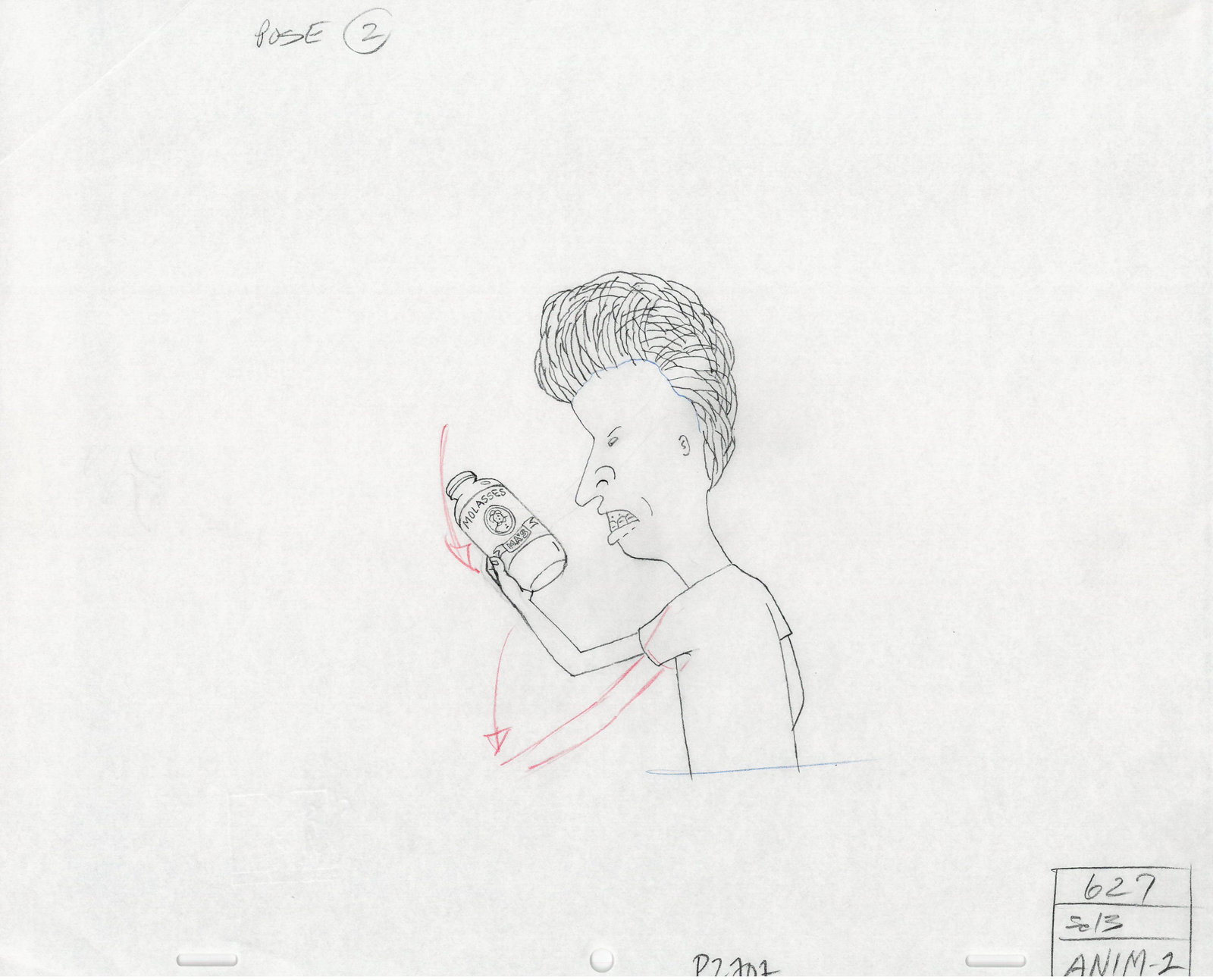Beavis & Butt-Head Animation Art Original Production Drawing 1990s: Title of Item: Beavis & Butt-Head Animation Art Original Production Drawing 1990s Description of Item: MTV's Smash Cartoon Hit Beavis and Butt-Head (1993). Original production drawing. 