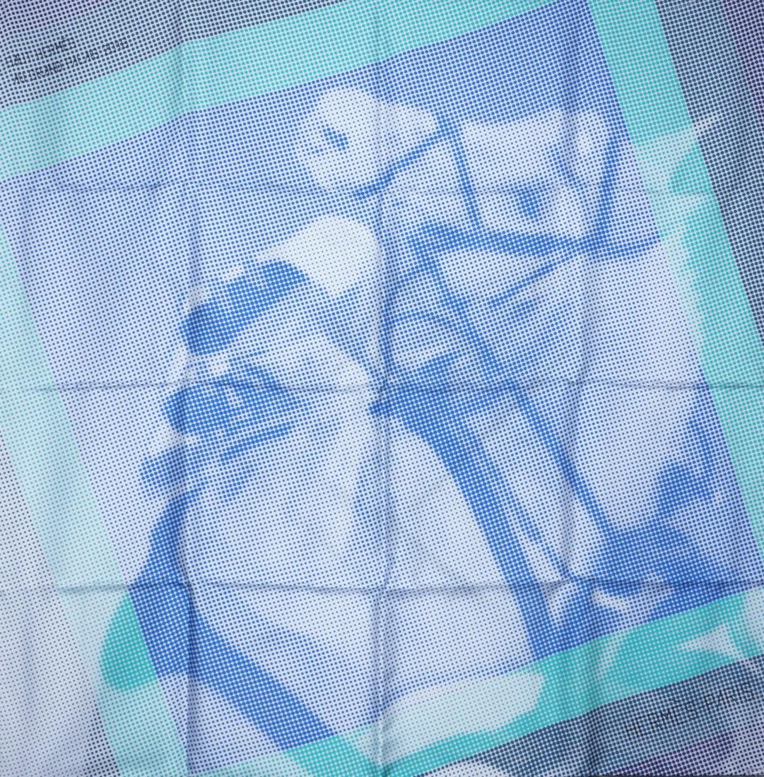 Hermes Scarf/Foulard - Saut H (le) - Au Grand Palais 2016 - Mint condition: Title: Hermes Scarf/Foulard - Saut H (le) - Au Grand Palais 2016 - Mint condition Materials: Silk Dimension: 35.5 x 35.5 (inches) Additional Information: LIMITED EDITION - The Hermes scarf "Le Saut H