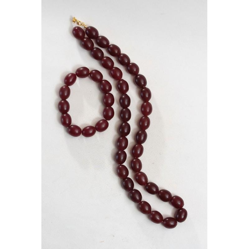 93g Vintage Baltic amber cherry necklace bracelet natural (1 of 20)