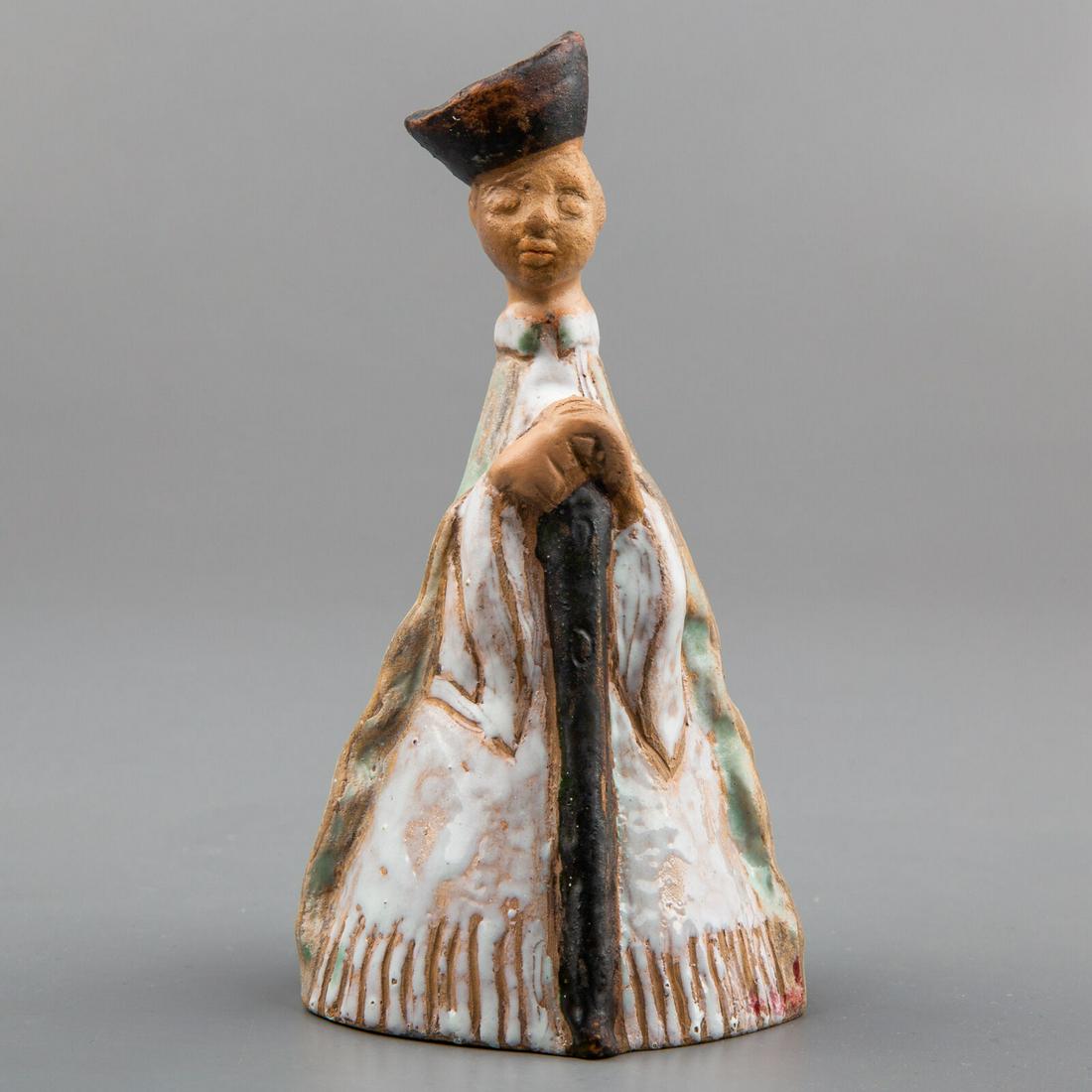 Margit Kovacs Hungarian Retro Art Pottery Shepherd Figurine: Margit Kovacs Hungarian Retro Art Pottery Shepherd Figurine Manufacturer: Kovács Margit (1902-1977), Hungarian Artist Quality: Handmade, handpainted, 1st class Condition: Pre-owned, in beautiful