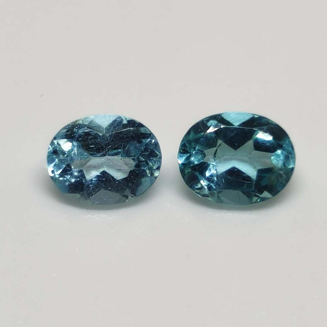 0.90 ct Natural Blue Apatite Pair (1 of 1)
