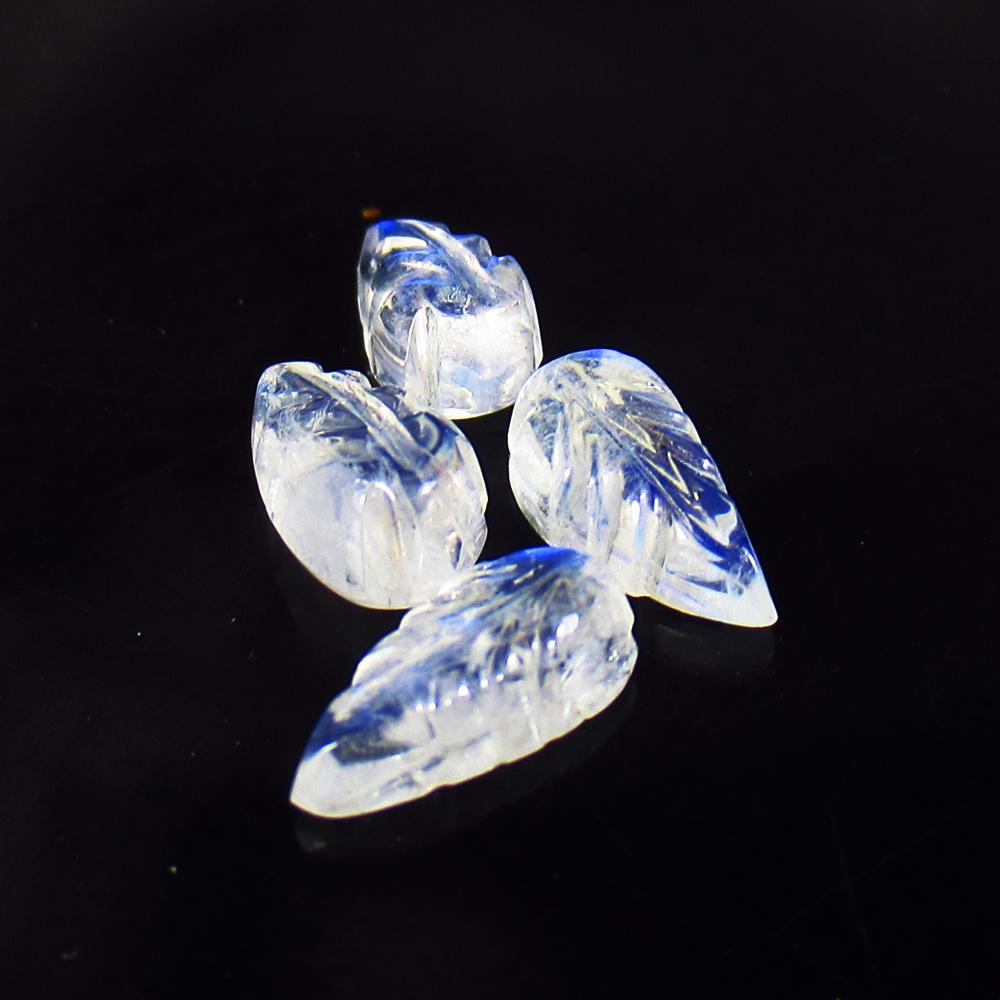 3.34 Ctw Natural 4 Blue Moonstone Carving Set: No Reserve! Title: 3.34 Ctw Natural 4 Blue Moonstone Carving Set Stone Clarity: Translucent Gemstones: Natural Moonstone Carat Weights: 3.34 Size/Dimensions: 7.0x4.3 - 9.1x4.5 mm / 4 Pc's Additional I