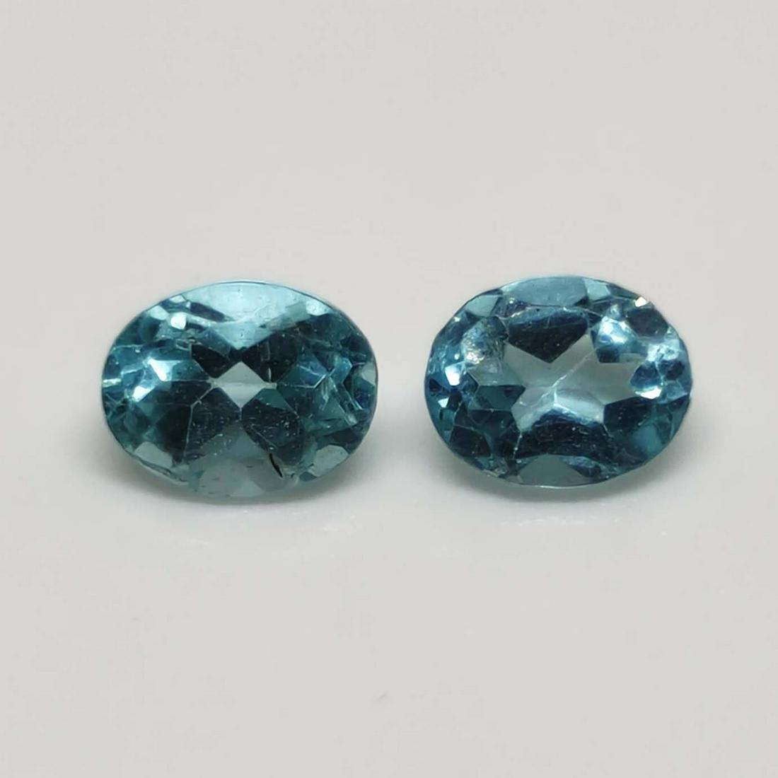 0.90 ct Natural Blue Apatite Pair (1 of 1)