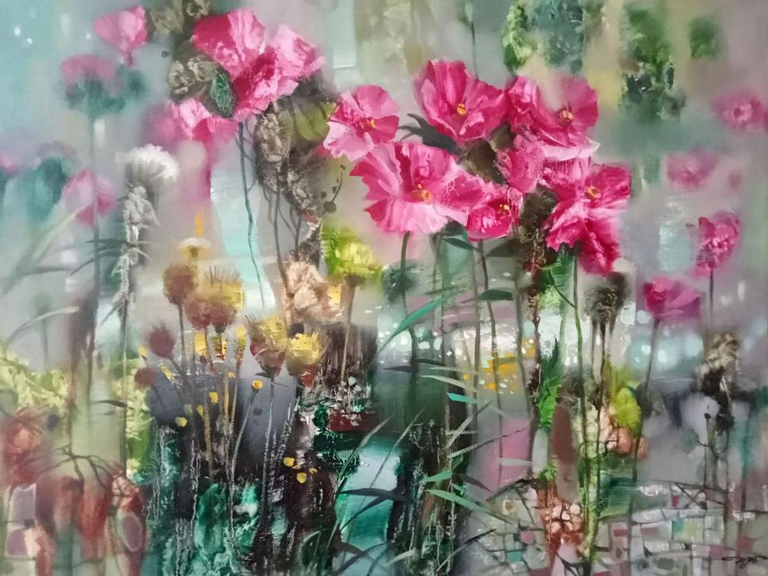 Abstract oil painting Evening bouquet Anatoly Borisovich Tarabanov (1 of 7)